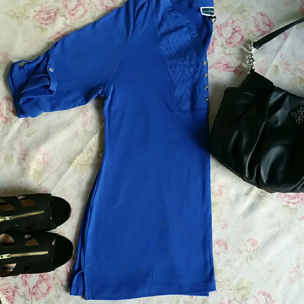 Karen Scott Blue Blouse